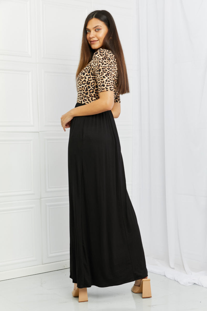 Celeste Essential Full Size Maxi Dress in Leopard